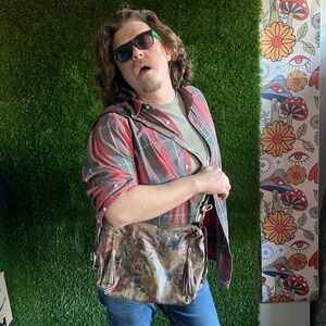 Muted Floral Shoulder Bag Purse Vintage Autumn